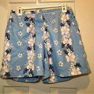 Joes Outdoors Swim Shorts Floral Blue Hawaiian Women’s Size 10